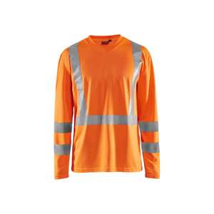 BLAKLADER - 338310115300XXXL <b>Hi</b>-<b>Vis</b> UV long sleeved T-shirt <b>Orange</b> - EAN 7330509380048 <b>HI</b>-<b>VIS</b> WORKWEAR - Product Image 1