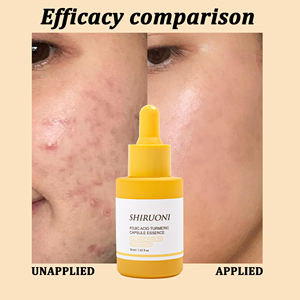 Veganes Bio-Gesichtsserum zur Aufhellung dunkler Flecken – Mikrokapsel-Essenz mit Kojisäure und Kurkuma für die Hautpflege, Eigenmarke - Product Image 3