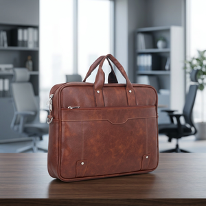 Sac à ordinateur portable multifonctionnel en cuir PU Liviya modèle 147, organiseur/agenda, logo personnalisé en relief, promotionnel - Product Image 4