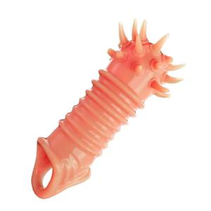 Wieder verwendbare <span class=keywords><strong>10cm</strong></span> TPE Cock Sleeve Herren Dick Vergrößerung und Verzögerung Ejakulation Sexspielzeug Wieder verwendbare Penis Extender Kondome - Product Image 2