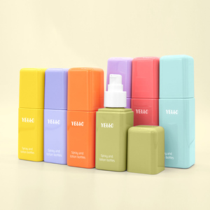 Màu 80ml 100ml Rỗng Pet nhựa phẳng vuông tốt Mist Spray Chai cho phòng phun với in ấn - Product Image 1