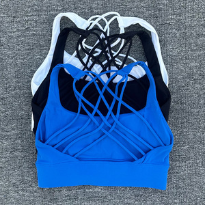 <span class=keywords><strong>Soutien</strong></span>-<span class=keywords><strong>gorge</strong></span> <span class=keywords><strong>de</strong></span> sport pour femmes, couleur unie, résistant aux chocs, dos croisé, huit <span class=keywords><strong>bretelles</strong></span>, sous-vêtements <span class=keywords><strong>de</strong></span> fitness, yoga - Product Image 2