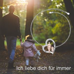 เครื่องประดับที่ดี925เงินสเตอร์ลิงสองโทนบริสุทธิ์ลูกสาวลูกบาศก์เพทายสร้อยข้อมือหัวใจ - Product Image 6