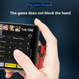 Đôi khuỷu tay bện cáp dữ liệu cho Iphone Android Micro-USB loại Nylon Áo khoác C-C cổng di động trò chơi sạc cáp - Product Image 3