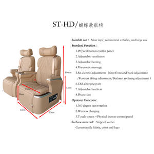 Siège de massage <span class=keywords><strong>inclinable</strong></span> et ventilé, ST-HD Mpv, pivotant, puissance réglable, vip <span class=keywords><strong>auto</strong></span> électrique, siège de voiture de luxe pour van - Product Image 6