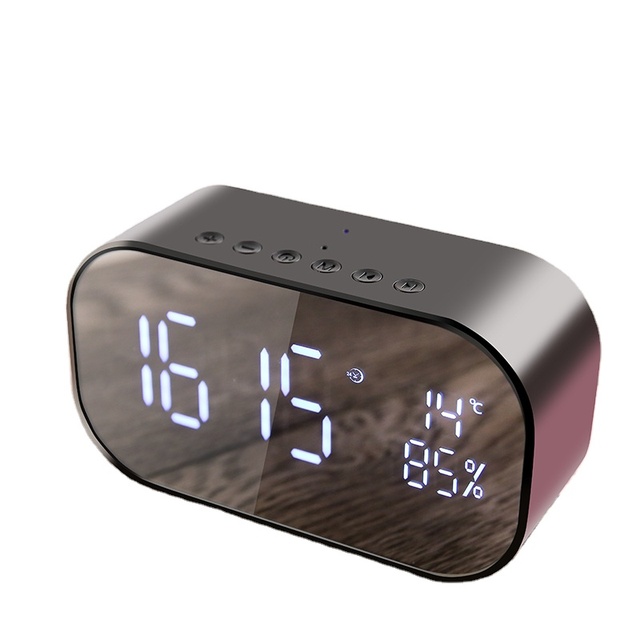 Portable Wireless for  Speaker with Time Display FM Radio TF Card and USB Support for Indoor Use