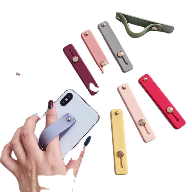 Cheap Promotional Silicone Finger Phone Strap Grip Holder Portable for iPhone with All Colors Available
