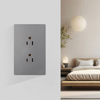 Interruptor de pared eléctrico KLASS US 118 tipo 250V 1/2/3/4 Gang plástico cepillado Fácil instalación 3 vías 20A interruptor para uso doméstico