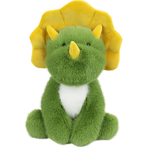 Peluche Triceratops Personnalisable Adorable avec Collier <span class=keywords><strong>de</strong></span> Franges Jaune Ultra Doux pour Soulager le Stress, Câliner et Offrir – Pour <span class=keywords><strong>les</strong></span> Fans <span class=keywords><strong>de</strong></span> Dinosaures <span class=keywords><strong>de</strong></span> Tous Âges - Product Image 1