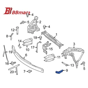 Bbmart Auto Part Front Right Bumper Trim 1 Pcs for BMW F15 X5 OE 51117303114 Picture Bmwx3 2013 Front Bumper Neutral Parking