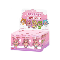 Nouvelle collection 2026 : Pendentif en vinyle et peluche en forme de cœur, série Care Bear, ours qui pleure, authentique Pop Mart, boîte mystère