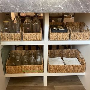 Paniers de rangement écologiques en jacinthe d'eau naturelle Ecoka pour le rangement de la cuisine, paniers tissés à la main du Vietnam - Product Image 4