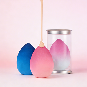 Herramientas de Belleza al por Mayor, Bajo MOQ, Esponja de Maquillaje de Colores Degradados Sin Látex, de Uso Dual Seco y Húmedo, Lavable, Herramienta Cosmética de Maquillaje - Product Image 1