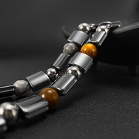 Bijoux de charme d'énergie populaire mélange d'hématite de calculs biliaires noirs pierre naturelle yeux de tigre perles Bracelet sain bijoux cadeau