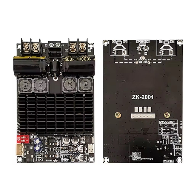 Digital Amplifier Board 100W+100W Dual Channel Pure Rear Stage 200W AMP Bridged Mono Subwoofer Speaker DC10-30V