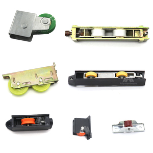 Rodillos ajustables para ventana de aluminio Chapado en hierro doble L25 L20 con rodamiento 608 - Product Image 4