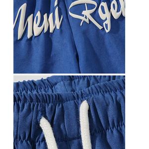 Ensemble de shorts vintage pour garçon avec logo 3D en relief pour l'été, shorts de sport en coton personnalisés, pantalon de survêtement en molleton OEM, shorts cargo pour homme - Product Image 5