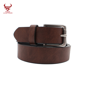 Cinto de couro pu casual masculino, fivela de cinto marrom para homens, 2022 - Product Image 1