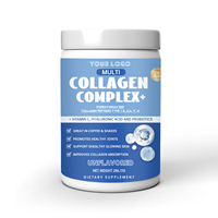 Poudre de peptides de collagène multi-sources à absorption rapide avec vitamine C, acide hyaluronique et probiotiques