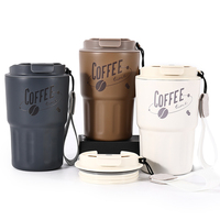 Bouteille isotherme sous vide en acier inoxydable 300ml/400ml/600ml, sans BPA, anti-fuite, avec paille, pour café et eau