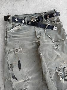 Shorts de Mezclilla Resistentes de Alta Calidad con Agujeros Rotos y Estilo Urbano, Shorts Desgastados 100% Algodón para Hombre - Product Image 6