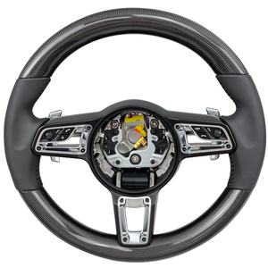 Volante de Cuero y Fibra de Carbono Personalizado para Porsche Macan 95B S Turbo GTS 2014-2023, Compatible con Modelos Panamera y Cayenne - Product Image 4
