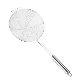 Stainless steel slotted spoon household hot pot scoop line oil spill fried lo mein spicy dumplings strainer strainer large