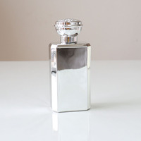 Flacon de parfum en verre plaqué or et argent brillant, de luxe, unique, 100 ml, flacons en verre vides avec boîte
