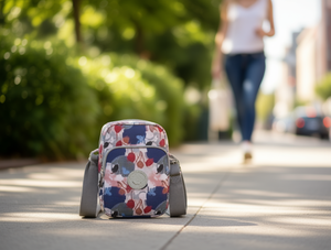 Borsa a Tracolla Floreale in Poliestere per Donna con Chiusura a Zip e Cinghia Singola, Stile Moda per Tutte le Stagioni - Product Image 2