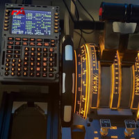 Clavier rétroéclairé MCDU, contrôleur de simulation de vol, écran LCD portable pour les amateurs souhaitant construire leur propre cockpit de vol personnel
