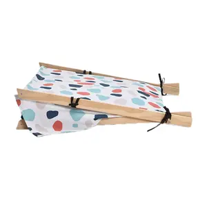 Tente pour animaux <span class=keywords><strong>de</strong></span> compagnie en bois personnalisable Offre Spéciale <span class=keywords><strong>tipi</strong></span> <span class=keywords><strong>toile</strong></span> lavable d'intérieur avec motif animal pliable accepté - Product Image 2