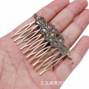 Retro Floral <b>Hair</b> <b>Comb</b> 13 Cm Bronze Alloy <b>Hair</b> Accessory For DIY Jewelry Making - Product Image 1