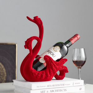 Étagère à vin créative et exquise en résine, ornement cygne de luxe léger, pour table à manger, meuble à vin, décoration de salon - Product Image 4