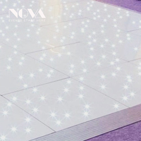 Piste de danse LED portable NOVA, revêtement de piste de danse blanche pour extérieur, piste de danse LED extérieure