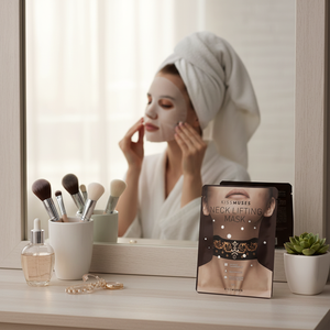 KISSMUSES Masque facial de taille de voyage Drap en coton de beauté naturelle pour les femmes avec fonction de levage du cou - Product Image 3