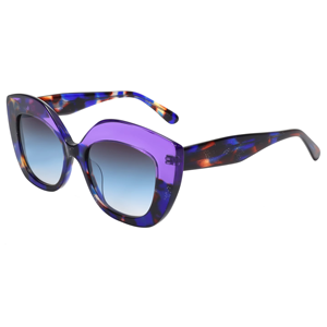 Gafas de Sol de Moda para Mujer, Estilo Ojo de Gato, Extra Grandes, Montura Completa de Acetato, Protección UV400, Cómodas, Degradado Blanco, Diseño de Diseñador - Product Image 3
