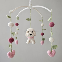 Usine Personnalisé Amigurumi Animal Accessoire Crochet Lapin Animaux Lit Cloche Suspendus Crochet Tricot Jouets pour Bébé