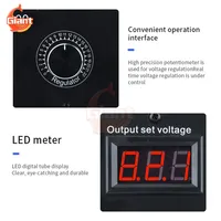 Régulateur de tension compact haute puissance AC 110-220V 10000W avec transformateur de contrôle de la vitesse et de la température