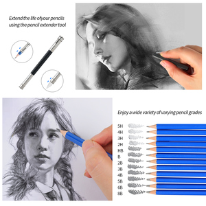 Professional 145pcs <strong>Drawing</strong> Pencil Set With Multiple Colors Pencil Sketch Pencil Set Book Charcoal Graphite - Product Image 5