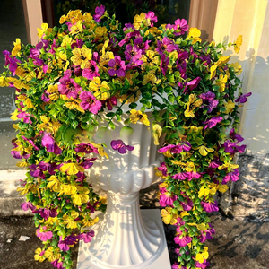 Orchidée <span class=keywords><strong>Vanda</strong></span> Artificielle Murale <span class=keywords><strong>Violette</strong></span> en Plastique Semi-Faite à la Main, Guirlande pour Baldaquins Extérieurs et Paniers Suspendus, Saint-Valentin - Product Image 2