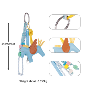 Móc khóa da PU sang trọng hình Pegasus, mặt dây trang trí hình thú, phụ kiện túi xách, mặt dây chuyền, móc khóa ô tô dành cho nữ - Product Image 4