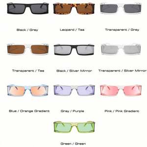 Vente en gros de lunettes de soleil rectangulaires pour hommes, mode personnalisée, UV400, lunettes de soleil carrées punk colorées pour femmes - Product Image 4