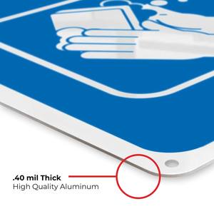 Panneau de signalisation pour station de lavage des mains, panneau d'<span class=keywords><strong>avis</strong></span> en aluminium pour cuisine et lieu de travail, panneau de sécurité mural imperméable et durable - Product Image 3