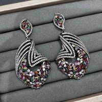 Ensemble de bijoux de banquet antique avec logo personnalisé, pavé dense, gemmes multicolores, prix de gros, directement de l'usine de bijoux