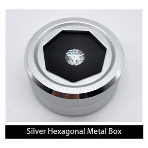 Boîte à bijoux de luxe ronde en <span class=keywords><strong>verre</strong></span> transparent avec couvercle rotatif, présentoir pour bijoux avec rangement pour diamants <span class=keywords><strong>argent</strong></span>és et organisateur de pierres brutes - Product Image 2