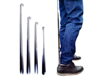 Edelstahl-Schuhlöffel-Set mit Langem Griff, Metall-Schuhhilfe, Professioneller Reise-Schuhlöffel für Senioren, Kinder, Stiefel und Sneaker