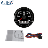 Tachymètre numérique ELING Compteur REV Compteur RPM Jauge 52mm 85mm avec compteur horaire avec rétro-éclairage pour Excavator