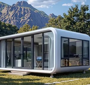 Cabine Apple en acier coloré, maison mobile, séjour en plein air, chambre de célébrité, chambre panoramique en verre, camping, <span class=keywords><strong>villa</strong></span>, chambre intégrée - Product Image 4