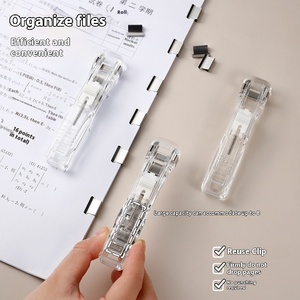 Trong suốt Pusher Đuôi Dài cuốn sách <span class=keywords><strong>Clip</strong></span> cố định thử nghiệm giấy tạo tác cho sinh viên văn phòng & đồ dùng học tập - Product Image 6