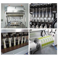 Ventes directes usine CE : Ligne de production complète de machine d'emballage automatique 6 voies pour le remplissage de gels énergétiques liquides et l'emballage de bâtonnets de forme irrégulière